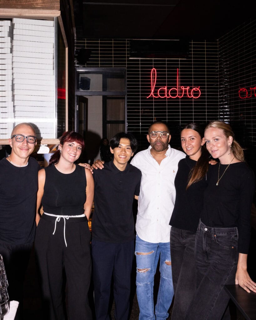 Group of friends at a restaurant.